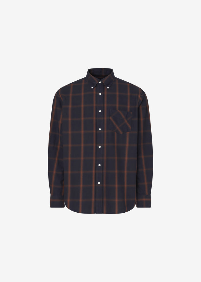 Evald Shirt - Navy Plaid