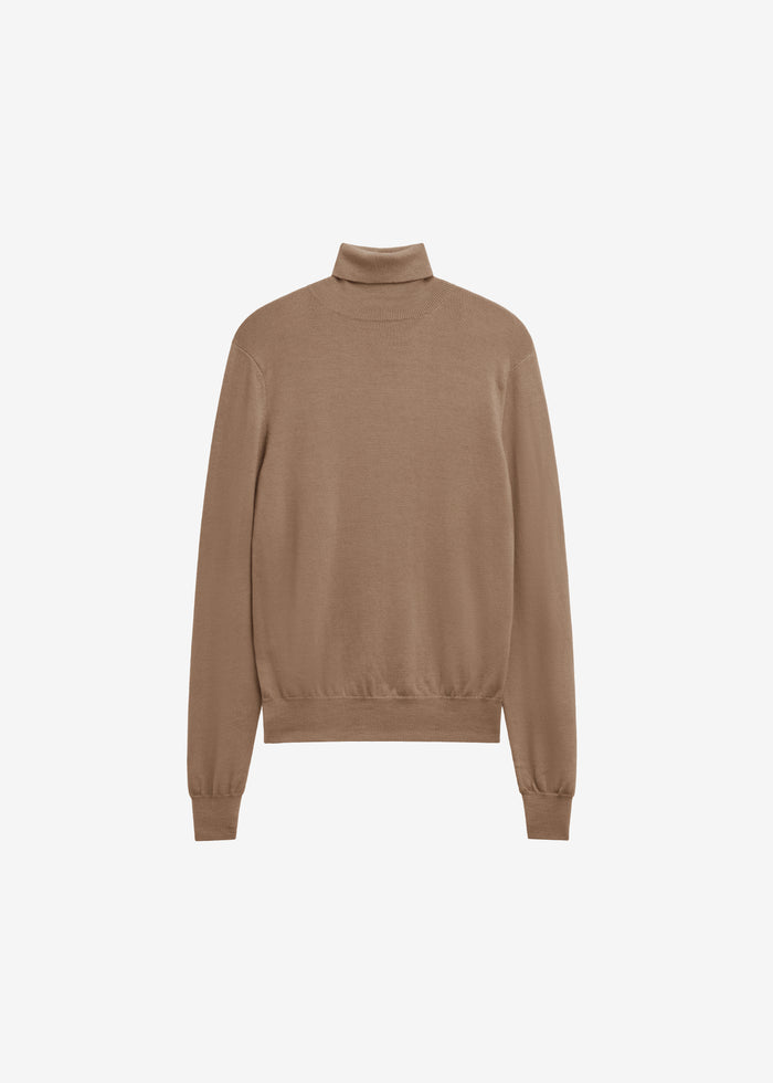 Eve Thin Turtleneck Sweater - Camel