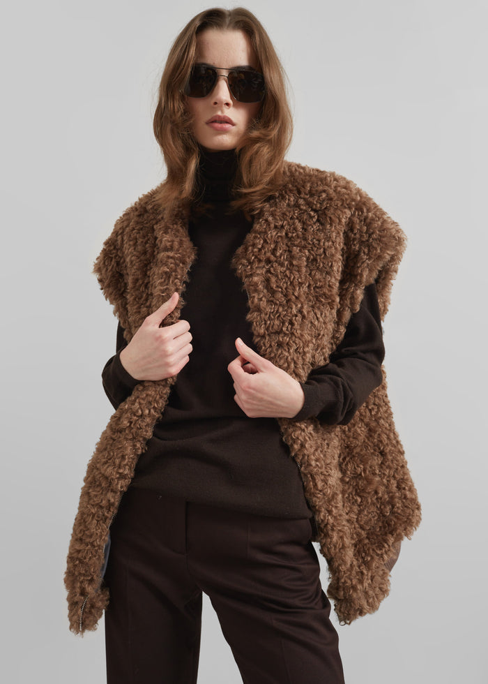 Eve Thin Turtleneck Sweater - Dark Brown