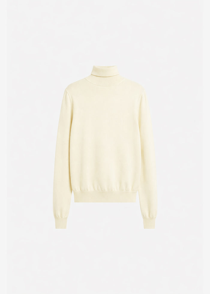 Eve Thin Turtleneck Sweater - Pale Yellow