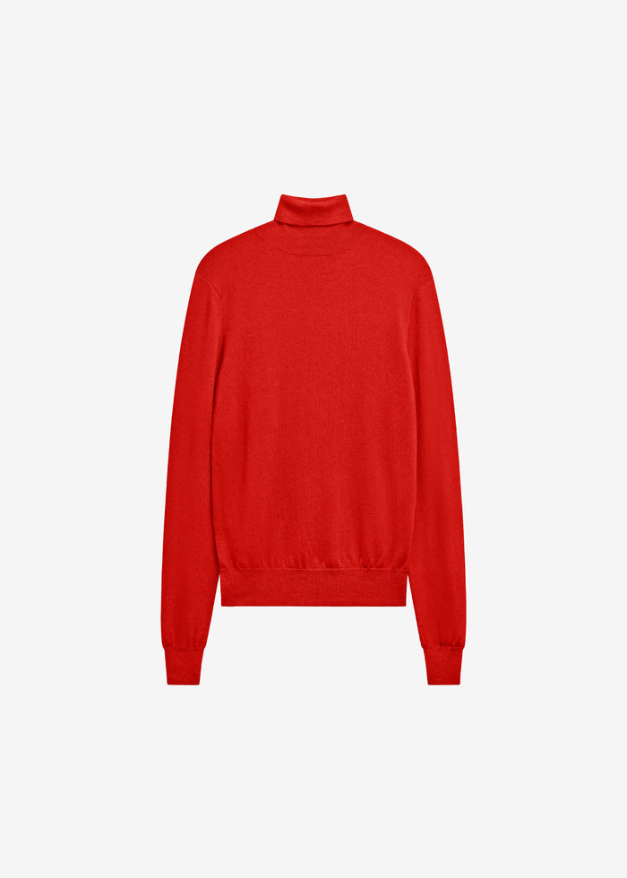 Eve Thin Turtleneck Sweater - Red