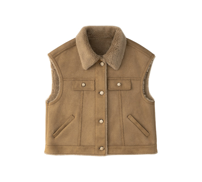 EVERAU® Fluffy Sleeveless Vest Warda