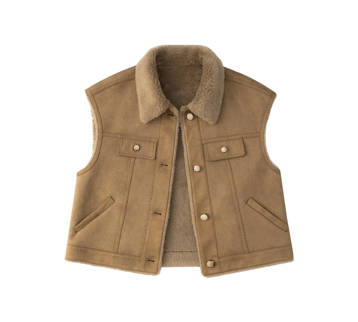 EVERAU® Fluffy Sleeveless Vest Warda