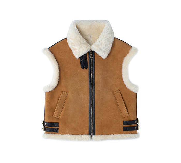 EVERAU® Fluffy Zip Sleeveless Vest Dale