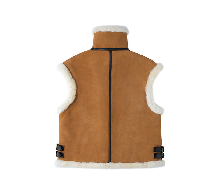 EVERAU® Fluffy Zip Sleeveless Vest Dale
