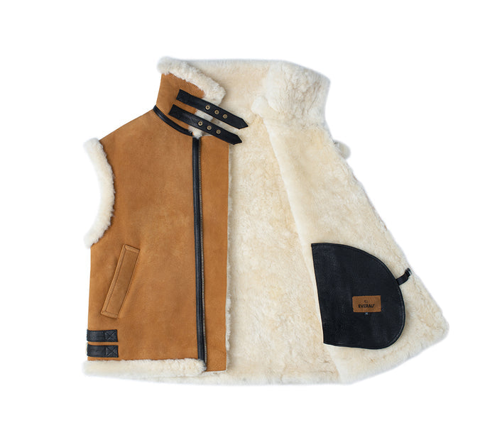 EVERAU® Fluffy Zip Sleeveless Vest Dale
