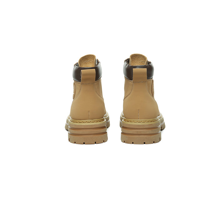 EVERAU® Women Leather Chunky Boots Stephanie