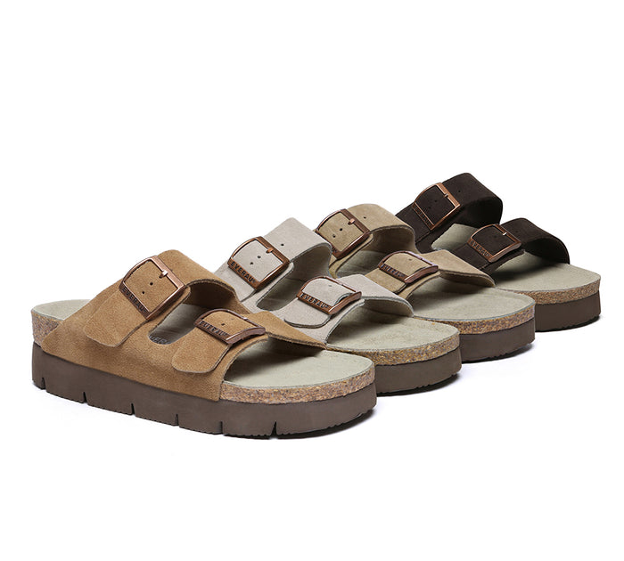 EVERAU® Adjustable Strap Slip-on Platform Sandal Slides