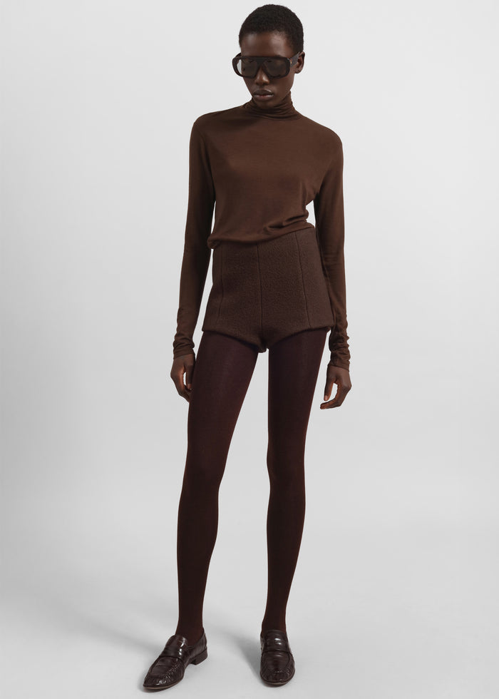 Evren Sheer Turtleneck - Brown
