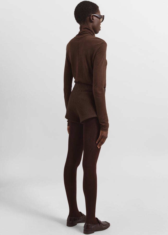 Evren Sheer Turtleneck - Brown