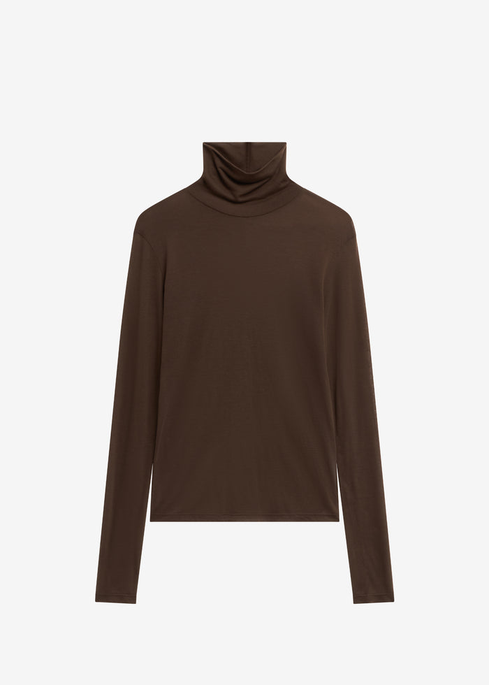 Evren Sheer Turtleneck - Brown
