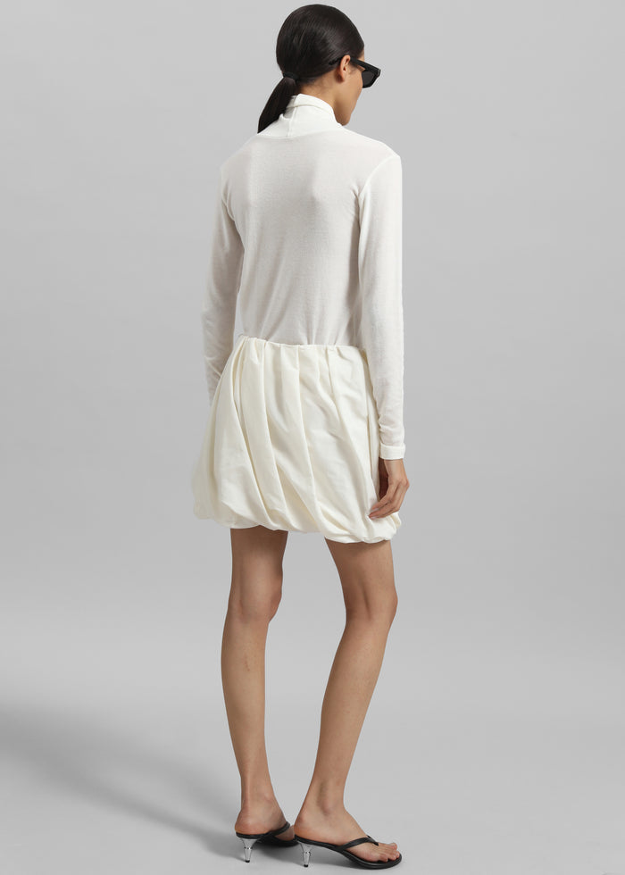 Evren Sheer Turtleneck - White