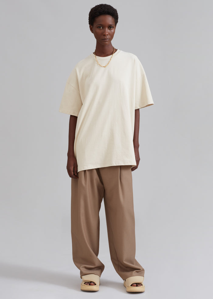 Faro Boxy Tee - Beige