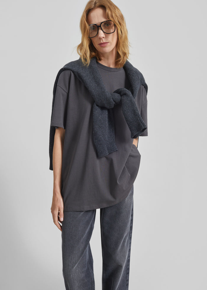 Faro Boxy Tee - Charcoal
