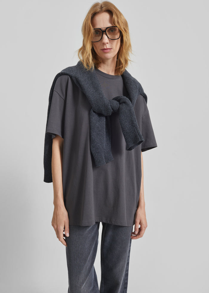 Faro Boxy Tee - Charcoal