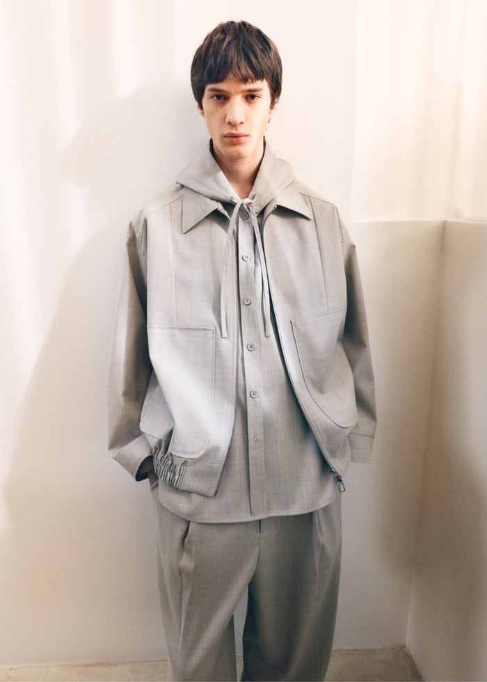 Felix Textured Jacket - Greige Melange