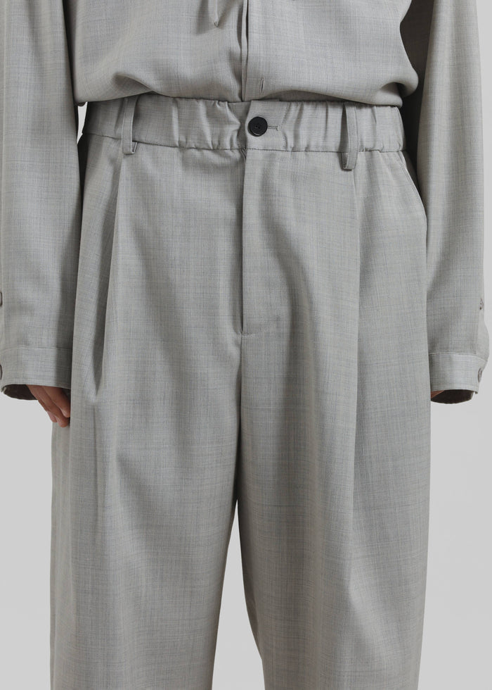 Felix Textured Trousers - Greige Melange