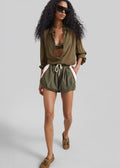 Fiorana Balloon Track Shorts - Olive