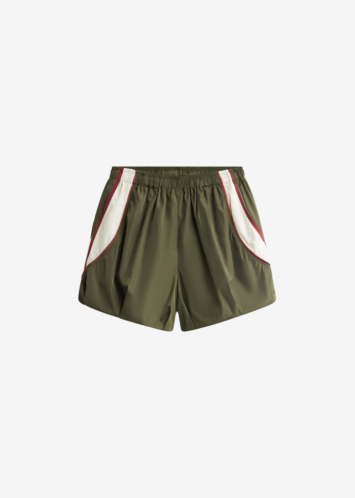Fiorana Balloon Track Shorts - Olive