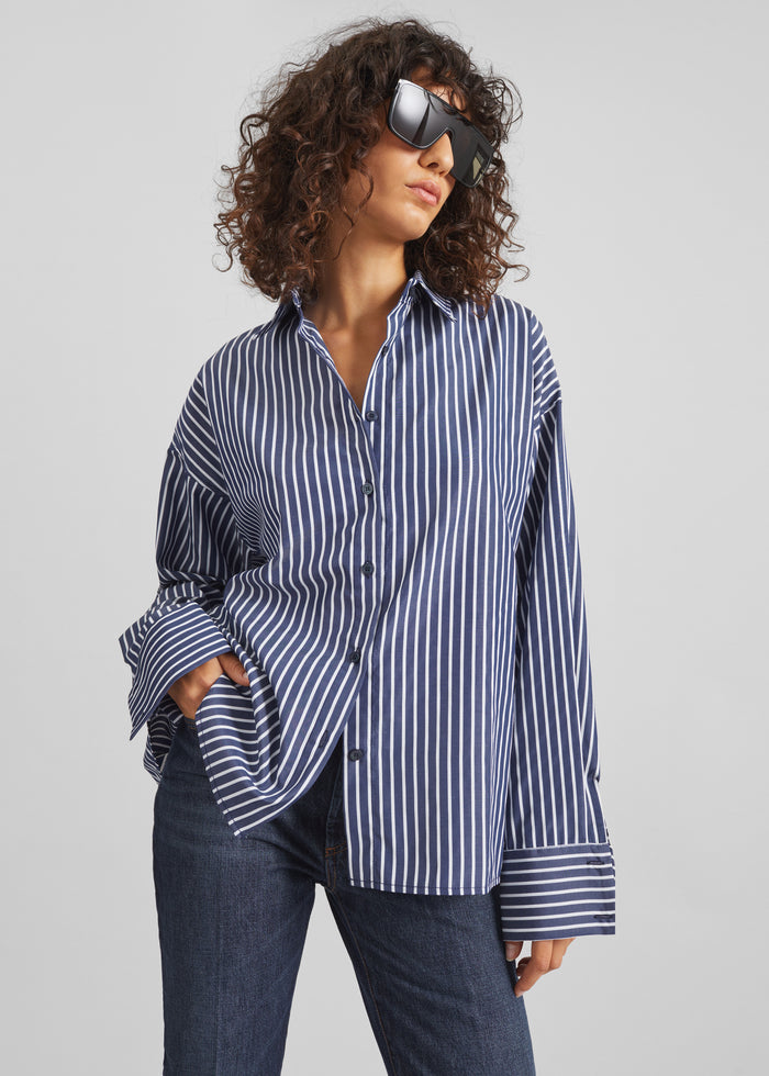 Forli Shirt - Navy/White Stripe