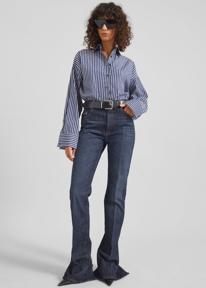 Forli Shirt - Navy/White Stripe