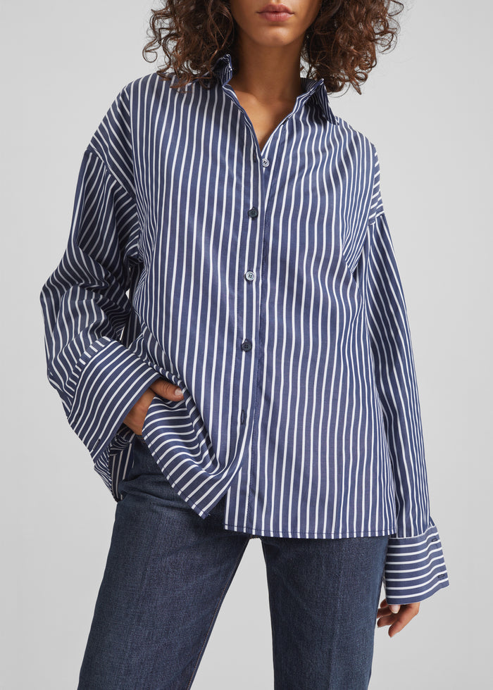 Forli Shirt - Navy/White Stripe