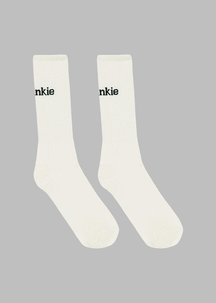 Frankie in English Ribbed Socks - Vanilla