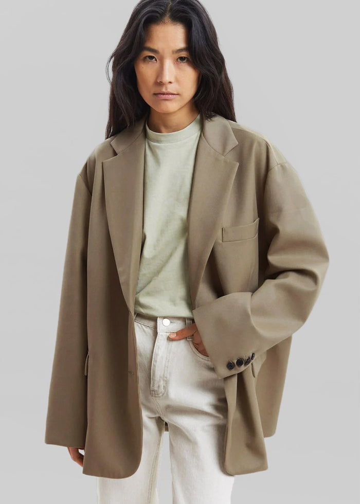 Frankie Oversized Boyfriend Blazer - Desert Taupe