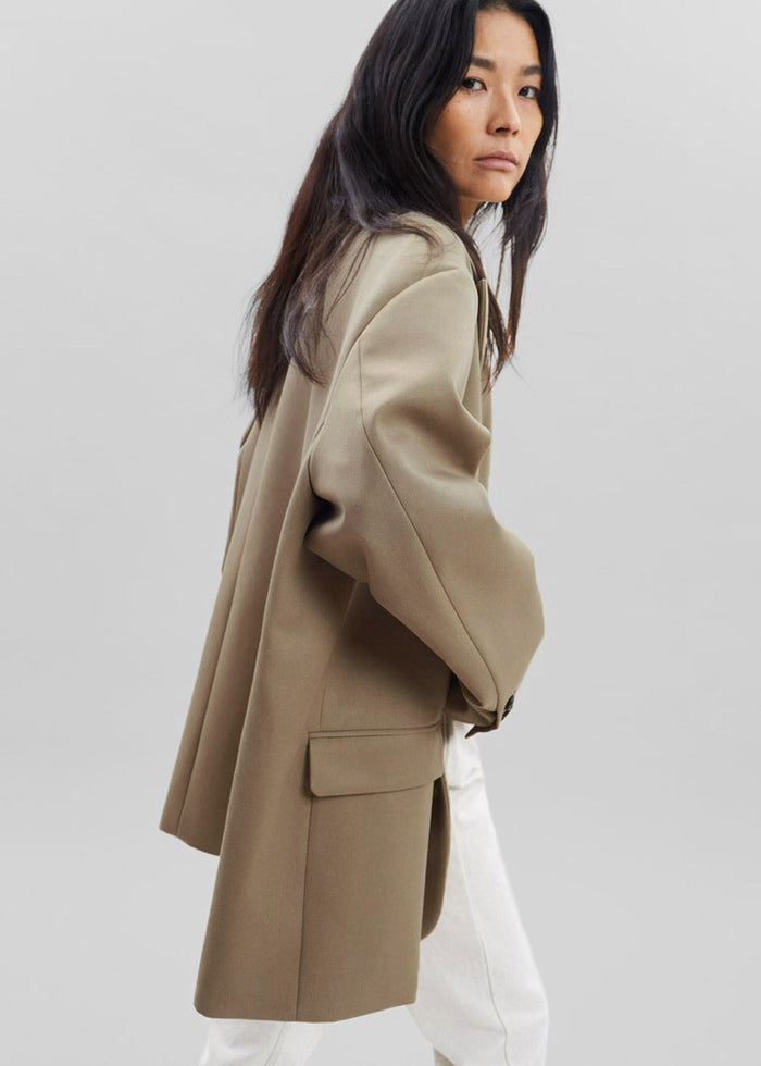 Frankie Oversized Boyfriend Blazer - Desert Taupe