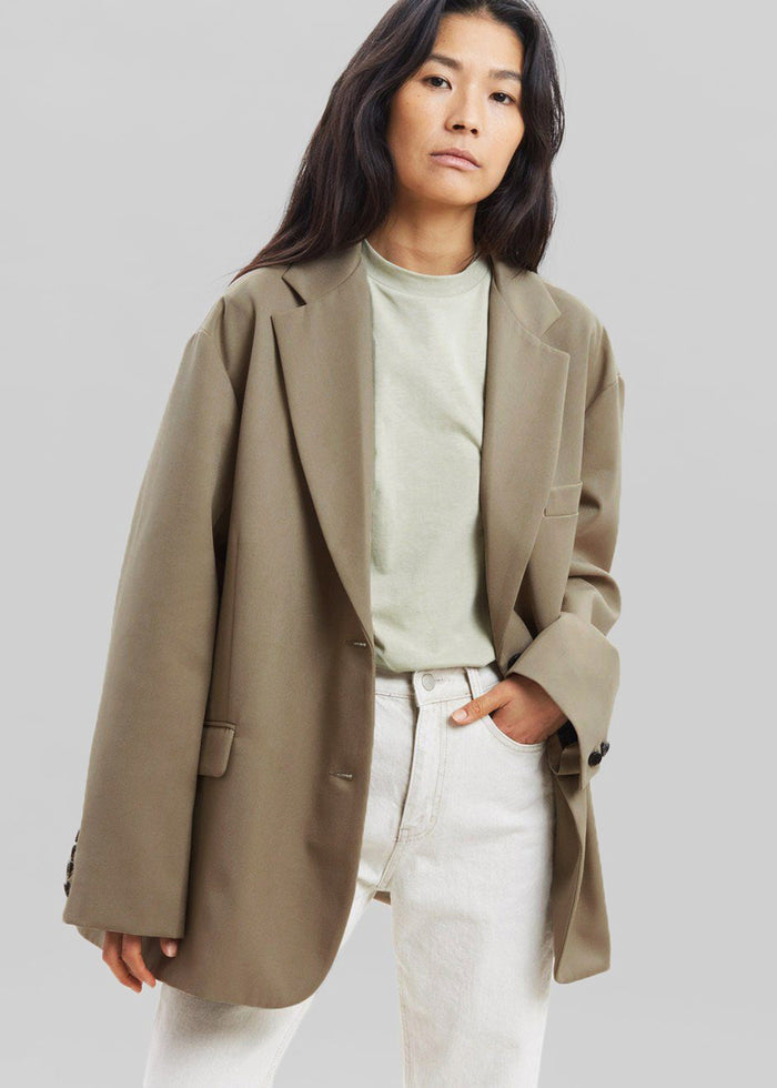 Frankie Oversized Boyfriend Blazer - Desert Taupe