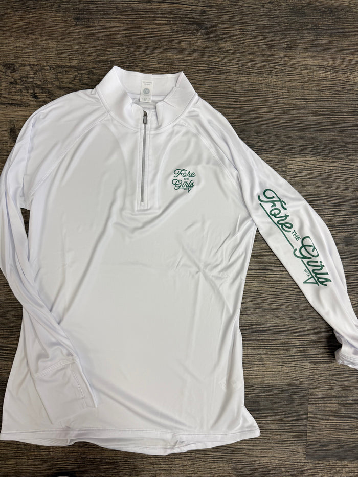 FTG 1/4 Zip White