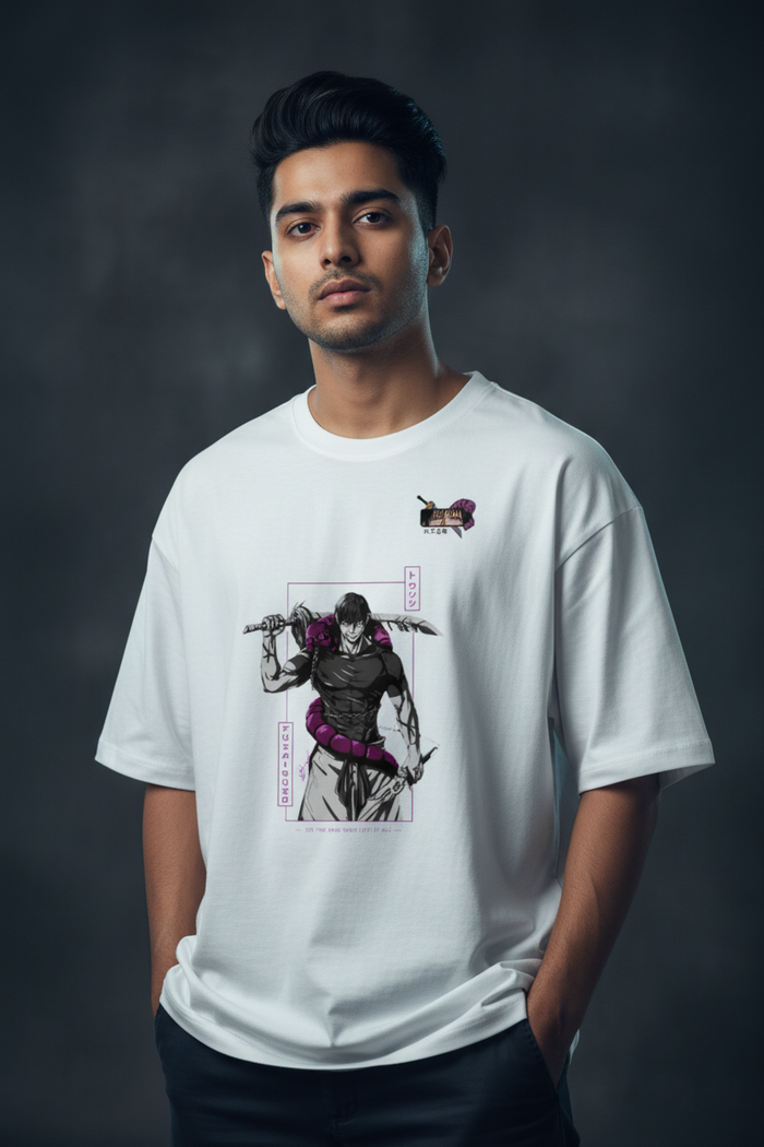 Indian male model wearing Toji tee