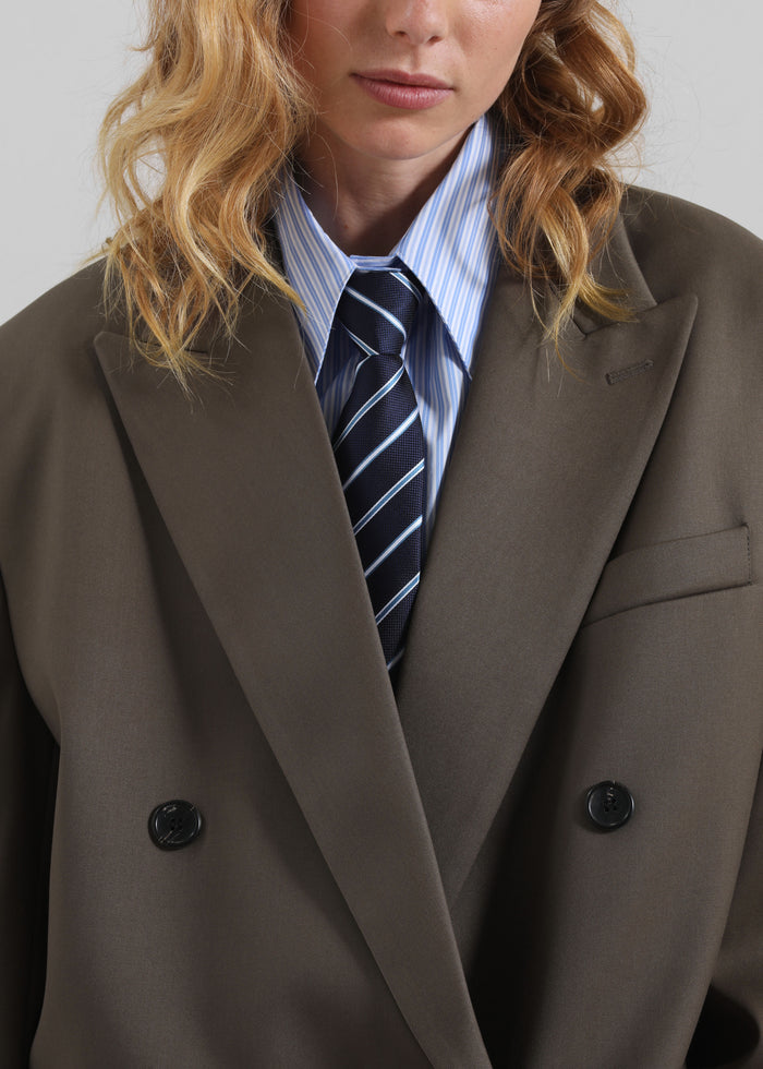 Gainsford Neck Tie Shirt - Blue/White Stripe