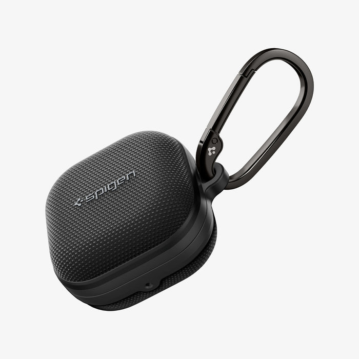 ACS11203 - Galaxy Buds 4 Series - Classic Fit in Black showing the top, front and carabiner