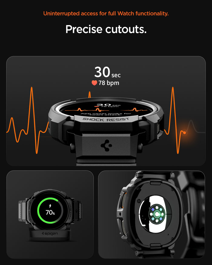 ACS10005 - Galaxy Watch 9 (40mm) Rugged Armor Pro showing precise cutouts