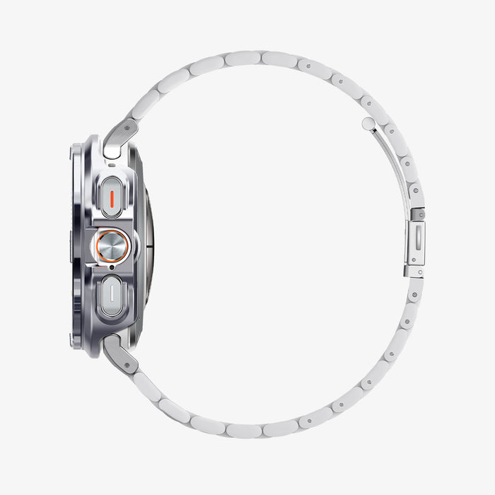 ACS08828 - Watch Ultra (47mm) Case Bezel Tune Pro in Silver showing the side