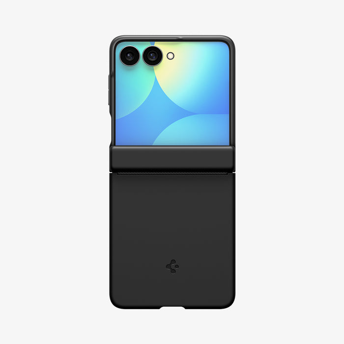 ACS11511 - Galaxy Z Flip 8 Series - Air Fit Pro (Mag Fit) showing the Air Fit Pro MagFit case on the Galaxy Z Flip 8 in Black, front view folded on white background with dual camera cutout visible.