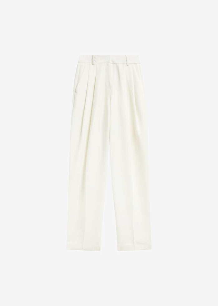 Gelso Pleated Twill Trousers - White
