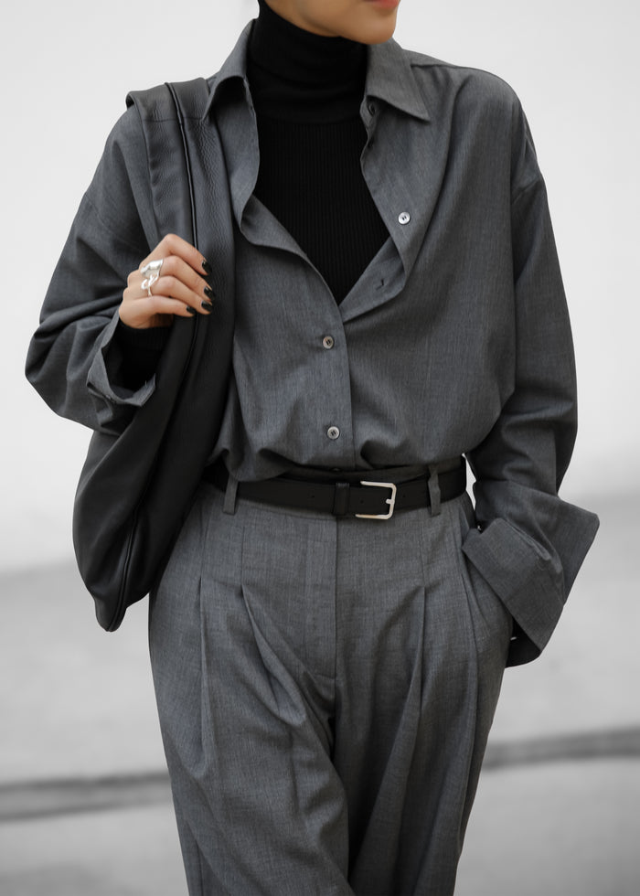 Gelso Shirt - Dark Grey Melange
