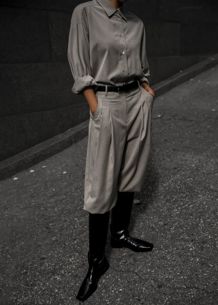 Gelso Shirt - Light Taupe Melange