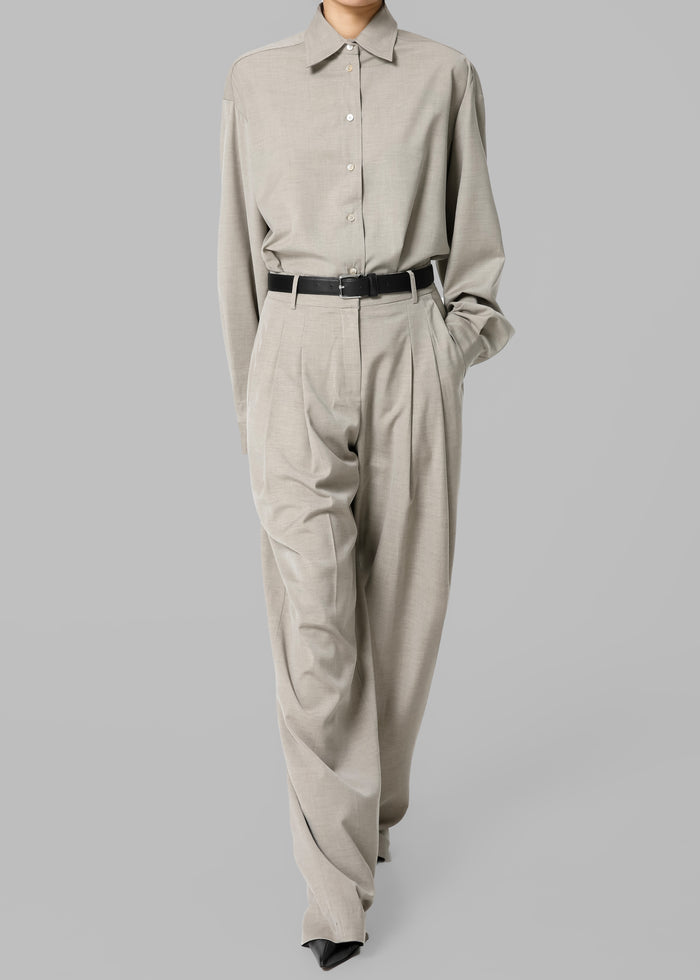 Gelso Shirt - Light Taupe Melange
