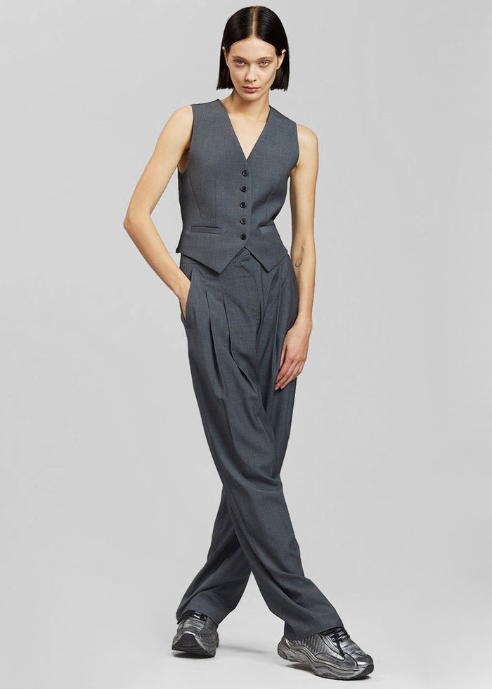 Gelso Waistcoat - Dark Grey Melange