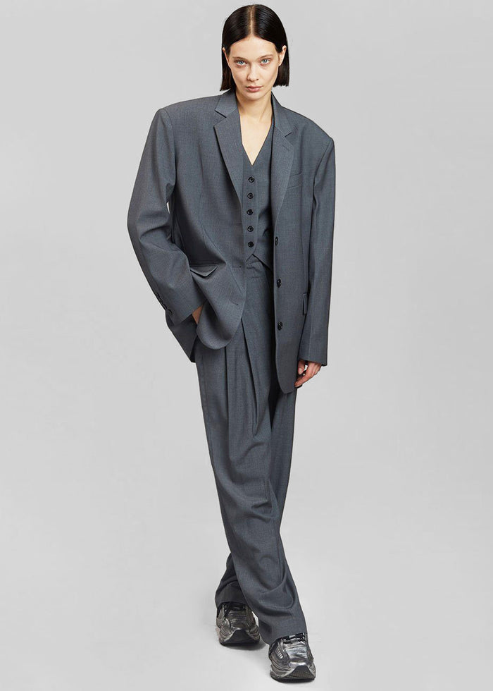 Gelso Waistcoat - Dark Grey Melange