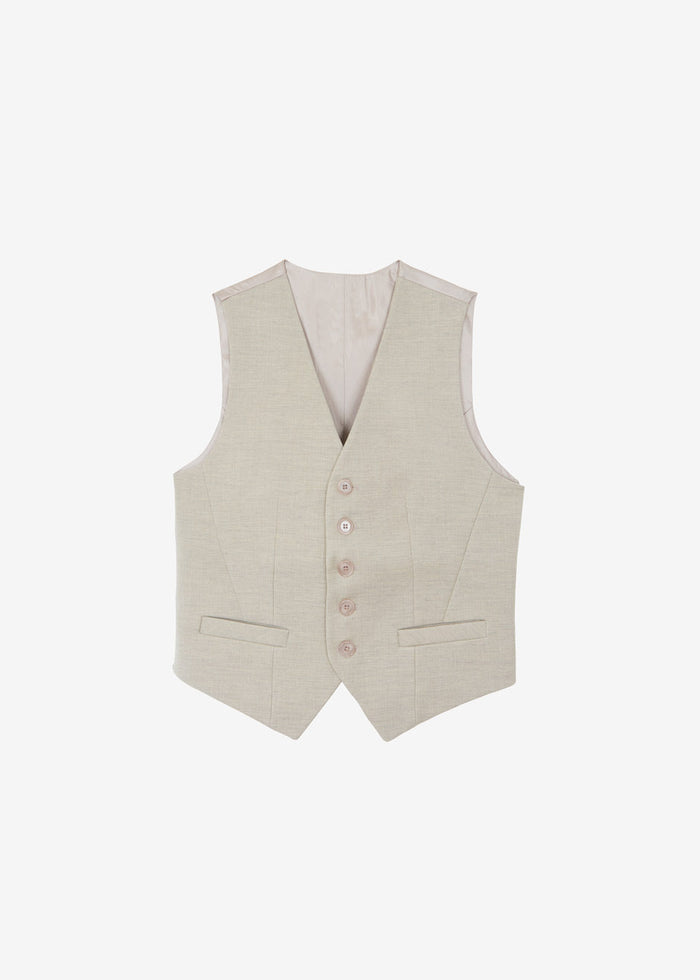 Gelso Waistcoat - Light Taupe Vest The Frankie Shop