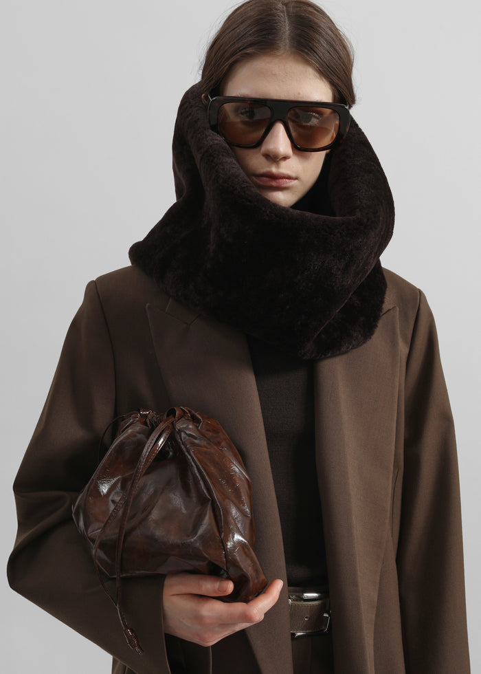 Ginevra Faux Fur Snood - Brown