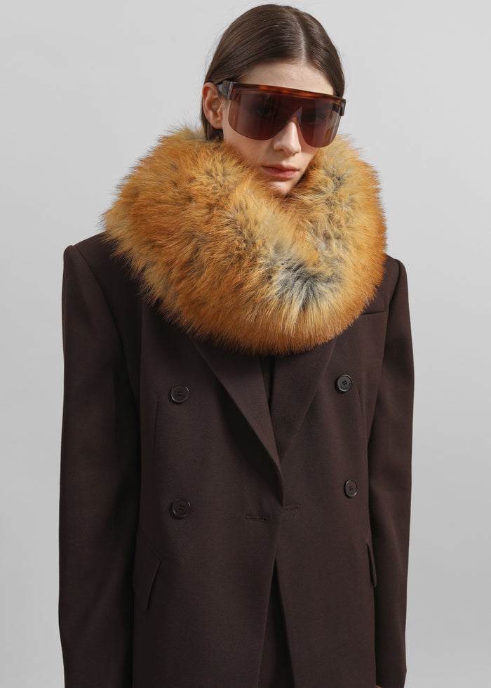 Ginevra Faux Fur Snood - Camel