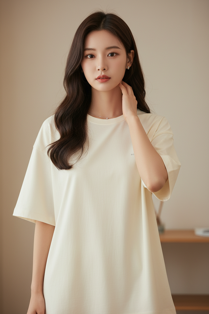 Female model front view Goblin tee