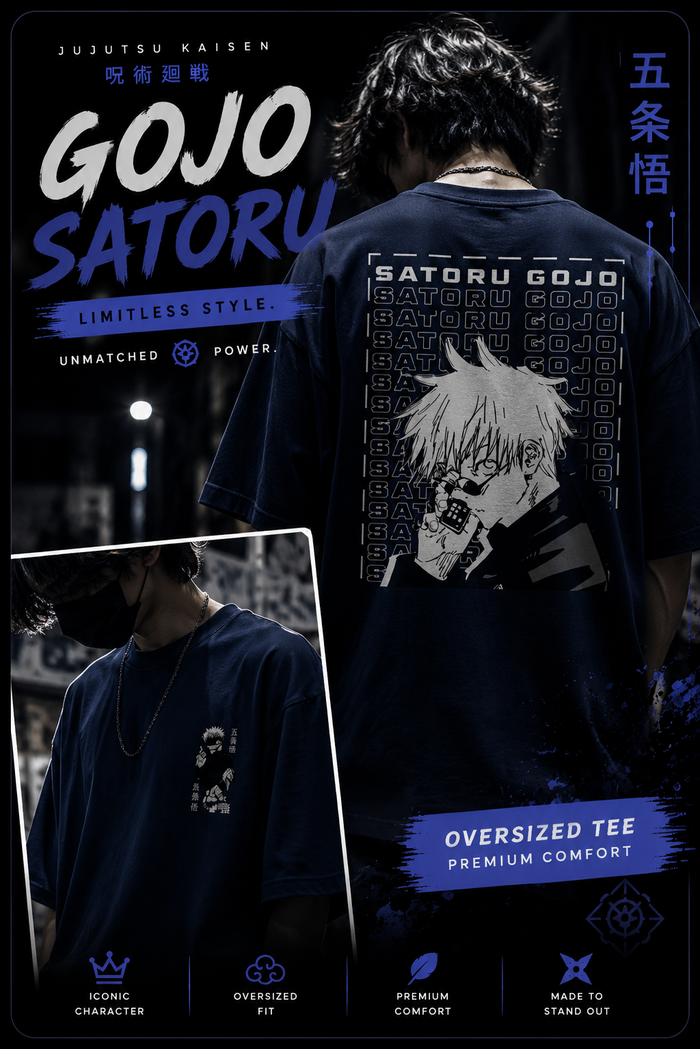 Gojo Saturo Oversized Tee