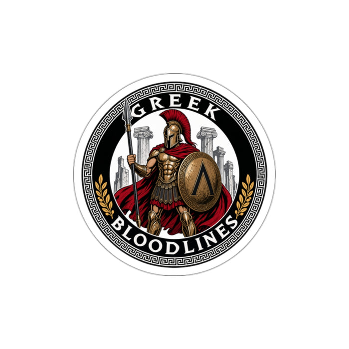 Greek Bloodlines Die-Cut Sticker — Spartan Warrior Emblem