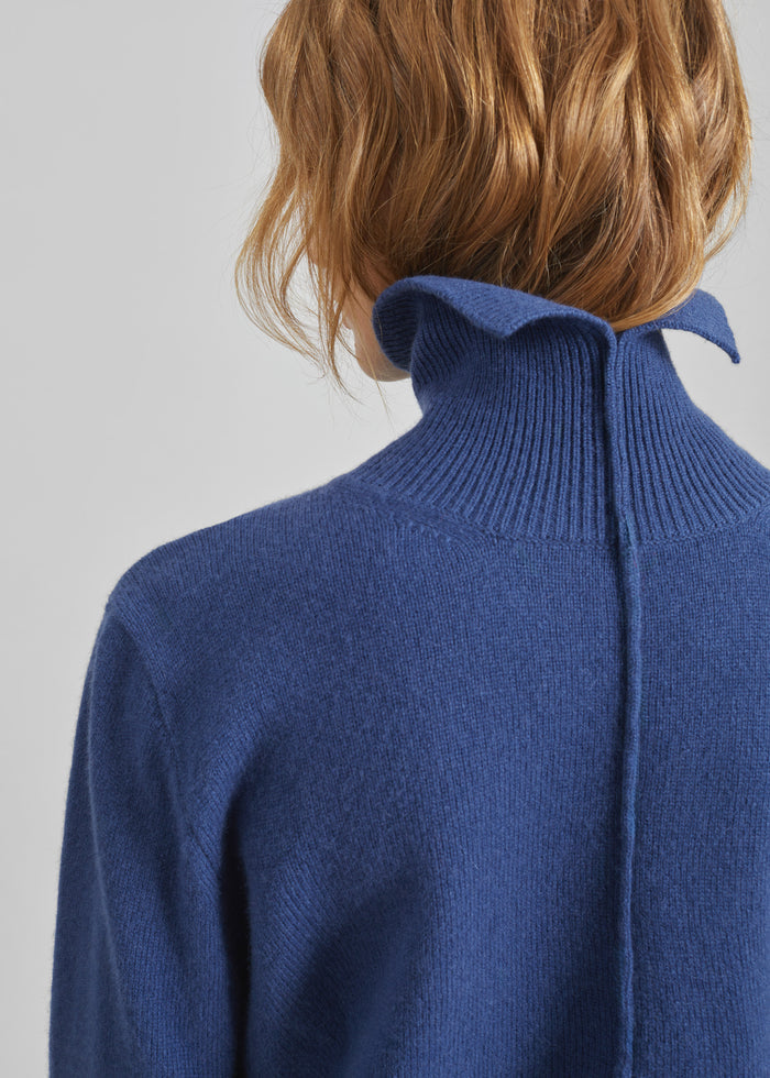 Grenaa Wool Turtleneck Sweater - Blue